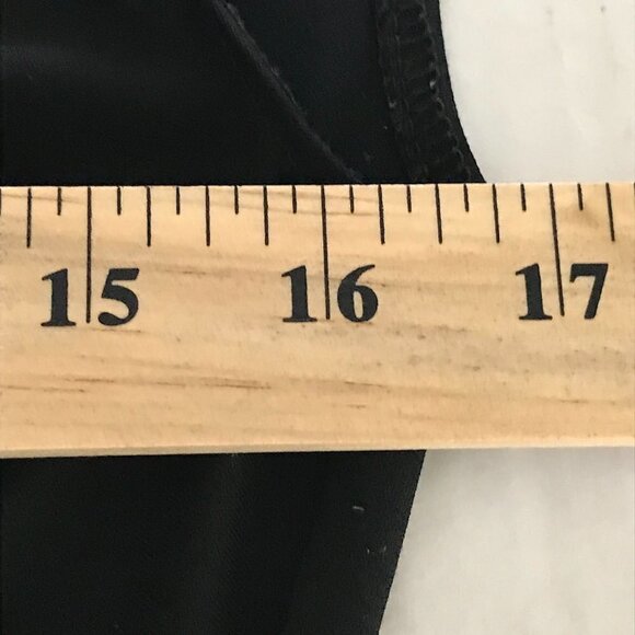 London Times Front Twist Deep V-Neck Black Midi Dress - Picture 6 of 7